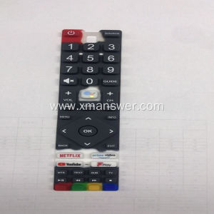 Silk Printing Silicon Rubber Remote Keypad for TV